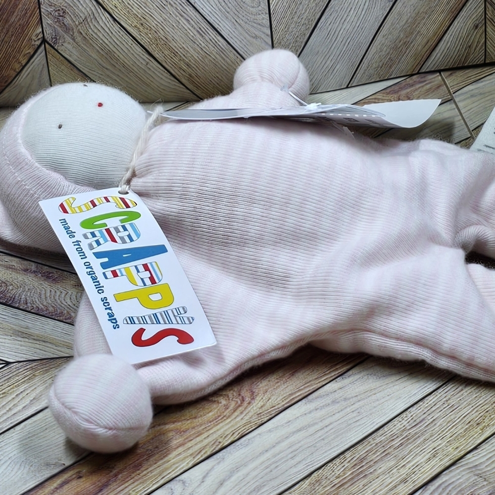 Under The Nile 100% Organic Egyptian Cotton Baby Girl Lovey Toys pink stripe - Picture 5 of 6
